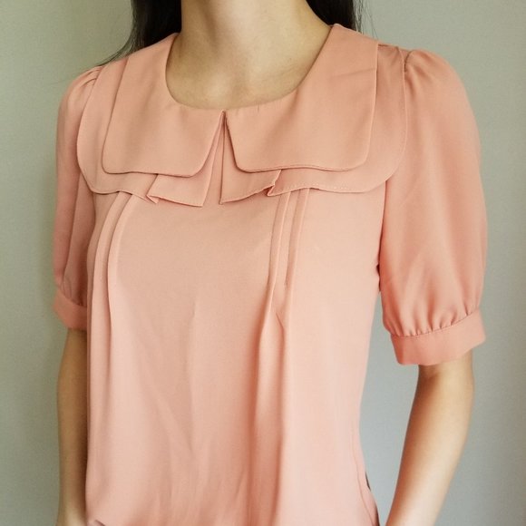 Apricot Short Sleeve Blouse - Picture 1 of 2
